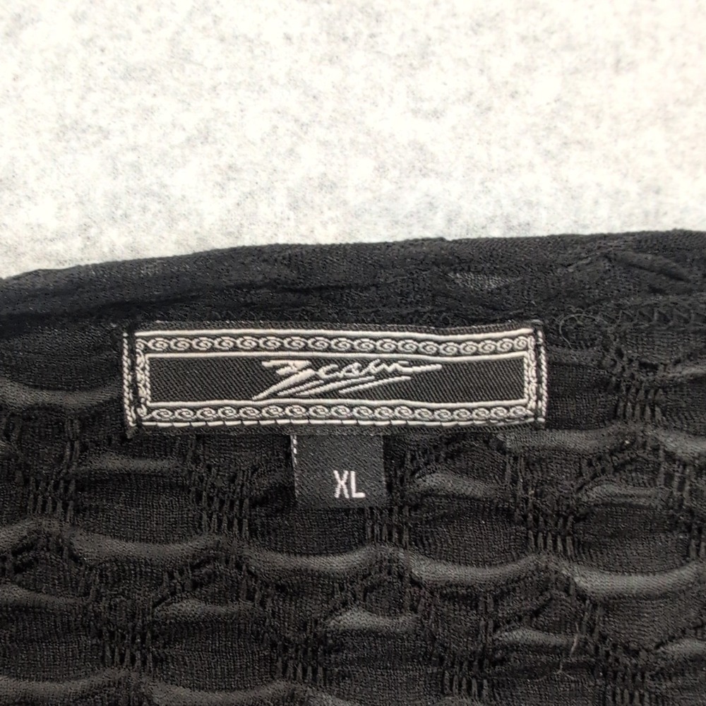 Z Cam Black Textured Flair‎ Hem Jacket Womens XL - Picture 2 of 4